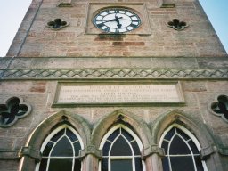 Sign on Saltoun Church